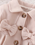 Blush Pink Bow Wool Coat