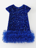 Party Sequin Stitching Tulle Dress