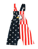 Independence Day Flag Eagle Star Overalls