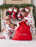 Christmas Santa Claus Reindeer Family Matching Pajamas