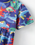 Ocean Animal Print Cotton Dress