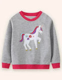 Sweatshirt mit Einhorn-Applikation