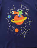 Kurzarm mit leuchtendem Planeten-Print