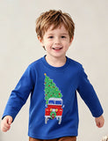 Cartoon Christmas Print Long Sleeve T-Shirt