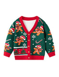 Christmas Gingerbread Man Family Matching Cardigan
