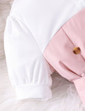 Lapel Button Stitching Contrasting Dress