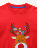 Christmas Elk Applique Sweatshirt