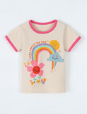 Rainbow Flower Print T-shirt
