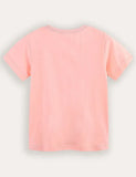 Kortærmet T-shirt med blomstertryk