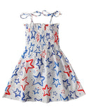 Independence Day Print Suspender Dress