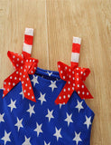 Independence Day Striped Star Suspender Dress