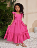Mom and Me Sweet Little Fly Sleeve Halter Dress