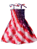 Independence Day Print Suspender Dress