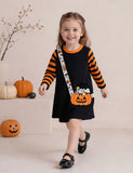 Halloween Pumpkin Embroidered Dress