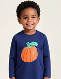 Halloween Pumpkin Print Long-sleeved T-shirt