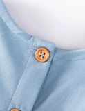 Cute Cherry Embroidered Denim Dress