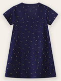 Cute Unicorn Embroidered Cotton Dress