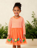 Bird Embroidered Tulle Dress