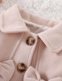 Blush Pink Bow Wool Coat