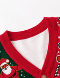 Christmas Santa Claus & Gingerbread Man Family Matching Cardigan