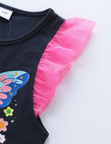 Colorful Butterfly Multi-layer Tulle Dress
