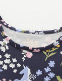Floral Unicorn Printed Cotton Dress