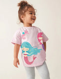 Set maglietta corta e leggings con stampa sirena