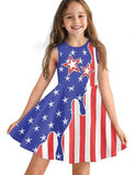 Independence Day Contrasting Star Striped Dress