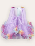 Three-dimensional Butterfly Ombre Rainbow Tulle Princess Dress