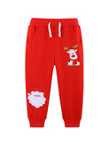 Christmas Deer Applique Sweatshirt Sweatpants Set