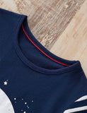 Langärmliges T-Shirt mit Weihnachtsmann-Rentier-Print