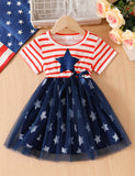 Independence Day Star Tulle Bow Dress
