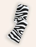 Ausgestellte Leggings mit Zebrastreifen