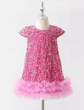 Party Sequin Stitching Tulle Dress