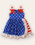 Independence Day Striped Star Suspender Dress