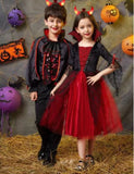 Halloween Vampire Dress or Boy Cape Set
