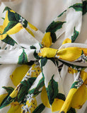 Halter kjole med citrontryk