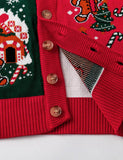 Christmas Santa Claus & Gingerbread Man Family Matching Cardigan