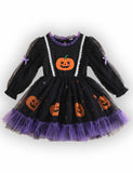 Halloween Pumpkin Tulle Princess Dress