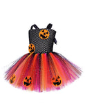 Halloween Pumpkin Costume Cosplay Tulle Dress