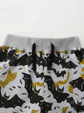 Halloween Bat Print Sweatpants