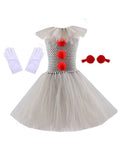 Halloween Clown Cosplay Tulle Dress Set