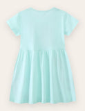 Mermaid Embroidered Cotton Dress