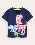 Leuchtendes Dinosaurier-T-Shirt