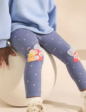 Søde Mariehøne broderede leggings