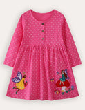Feenbesticktes Langarmkleid