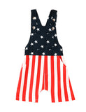 Independence Day Flag Eagle Star Overalls