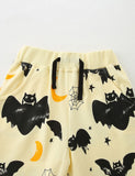 Halloween Bat Print Sweatshirt Set