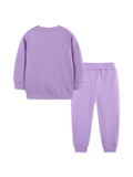 Cute Dinosaur Applique Sweatshirt Set