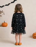 Halloween Pumpkin Applique Tulle Dress